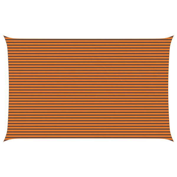 Grote foto vidaxl zonneschaduwzeil oranje en bruin 8 x 5 m 100 polyester oxford tuin en terras overige tuin en terras