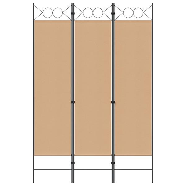 Grote foto vidaxl 3 panel room divider beige 120 x 180 cm stof huis en inrichting overige huis en inrichting