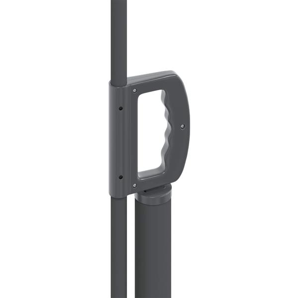 Grote foto vidaxl uittrekbaar zijscherm 100 polyester ijzer staal tuin en terras overige tuin en terras