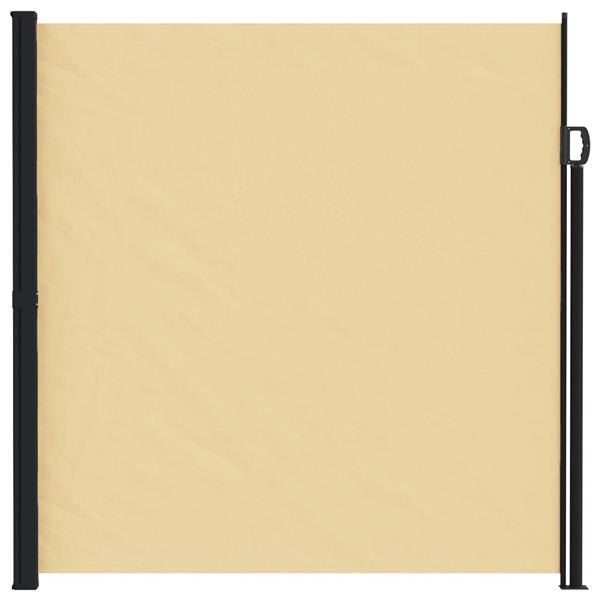 Grote foto vidaxl uittrekbaar zijscherm zand 500 x 220 cm polyester tuin en terras overige tuin en terras