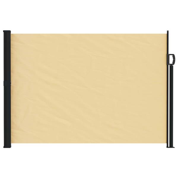 Grote foto vidaxl uittrekbaar zijscherm zand 300 x 160 cm polyester tuin en terras overige tuin en terras