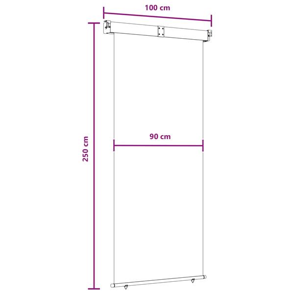 Grote foto vidaxl zijscherm balkon 100 polyester ijzer staal tuin en terras overige tuin en terras