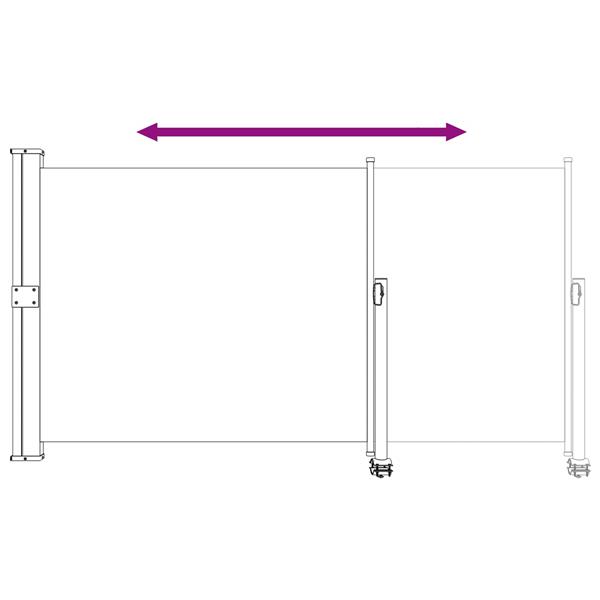 Grote foto vidaxl zijkant luifel antracietkleurig 300 x 160 cm tuin en terras overige tuin en terras