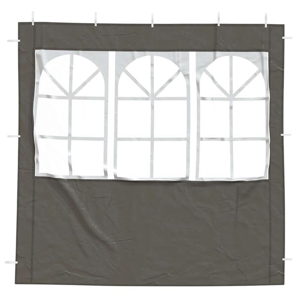 Grote foto vidaxl party tent zijwand 2 pcs 200 x 195 cm antracietkleurig tuin en terras overige tuin en terras