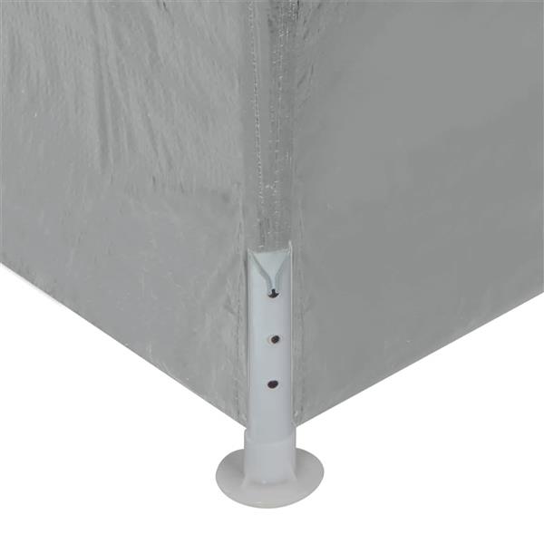 Grote foto vidaxl partytent 1200 x 300 x 255 cm lichtgrijs pe en staal tuin en terras overige tuin en terras