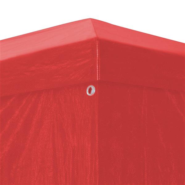 Grote foto vidaxl partytent 1200 x 300 x 255 cm rood pe en staal tuin en terras overige tuin en terras