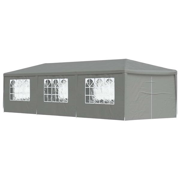 Grote foto vidaxl partytent 900 x 300 x 255 cm lichtgrijs pe en staal tuin en terras overige tuin en terras