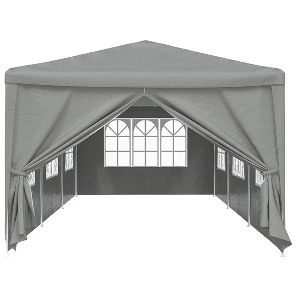 Grote foto vidaxl partytent 900 x 300 x 255 cm lichtgrijs pe en staal tuin en terras overige tuin en terras