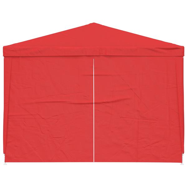 Grote foto vidaxl partytent 300 x 300 x 255 cm rood pe en staal tuin en terras overige tuin en terras