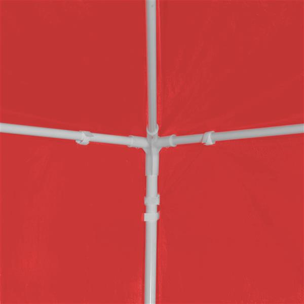 Grote foto vidaxl partytent 300 x 300 x 255 cm rood pe en staal tuin en terras overige tuin en terras