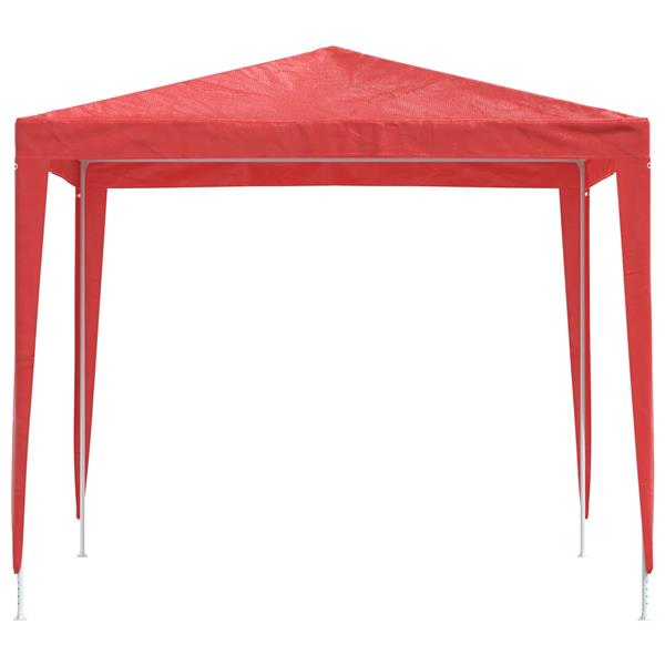 Grote foto vidaxl partytent 250 x 250 x 240 cm rood pe en staal tuin en terras overige tuin en terras