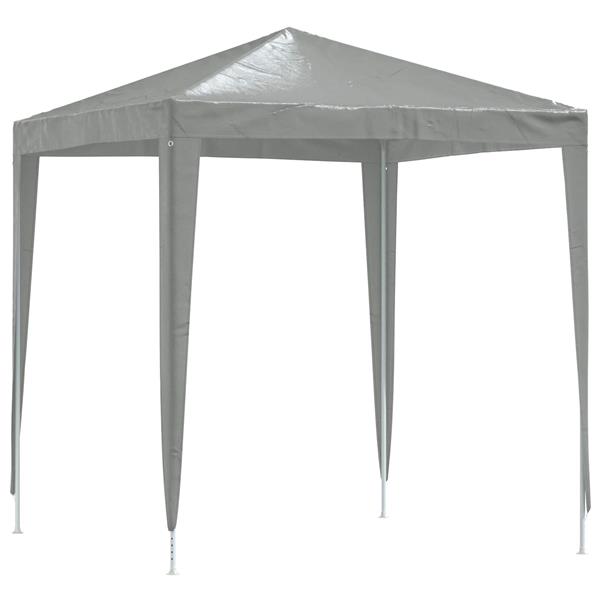 Grote foto vidaxl partytent 200 x 200 x 240 cm lichtgrijs pe en staal tuin en terras overige tuin en terras