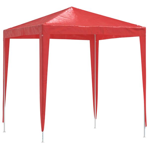Grote foto vidaxl partytent 200 x 200 x 240 cm rood pe en staal tuin en terras overige tuin en terras