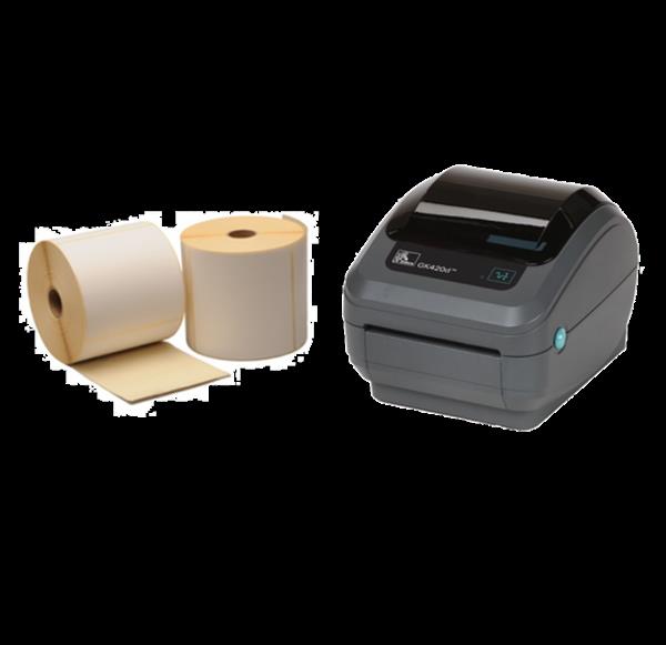 Grote foto zebra gk420d barcode label printer usb rj 45 2 label rolls computers en software printers