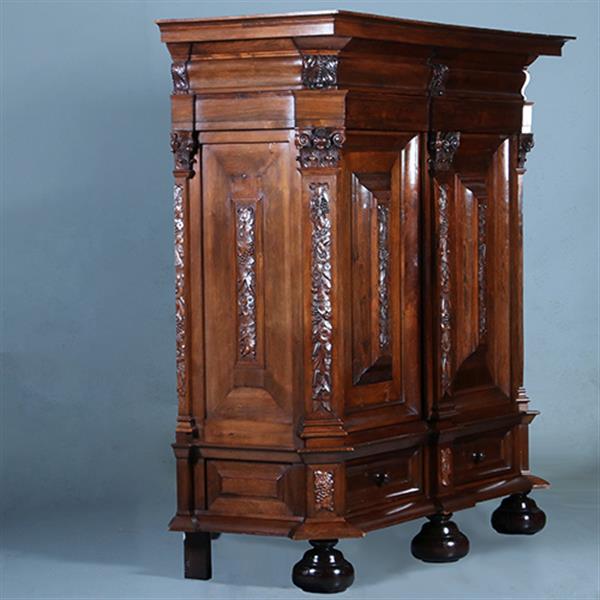 Grote foto rankenkast in palissander met ebben zeer bijzondere uitvoering en kwaliteit ca 1660 no.400905 antiek en kunst stoelen en banken