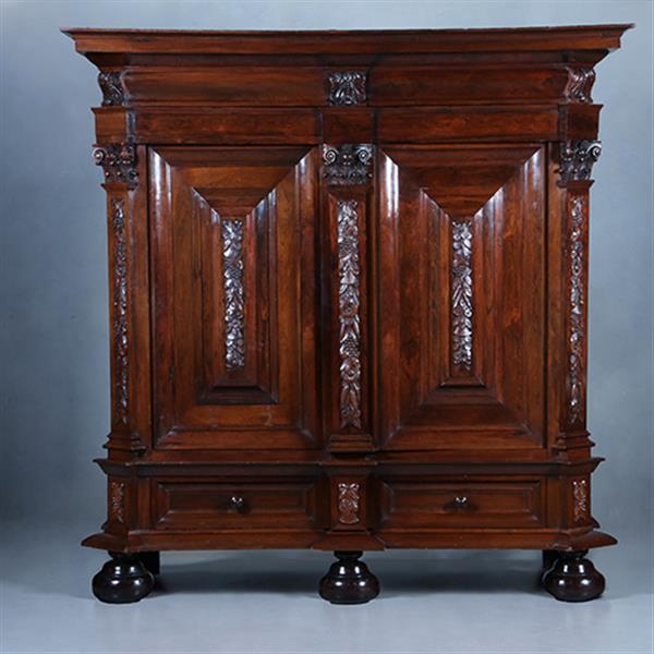 Grote foto rankenkast in palissander met ebben zeer bijzondere uitvoering en kwaliteit ca 1660 no.400905 antiek en kunst stoelen en banken