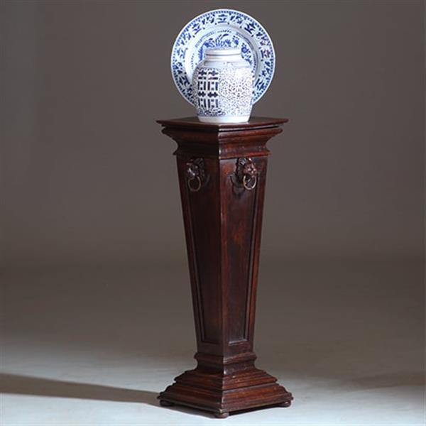 Grote foto stel van 2 neo renaissance zuilen ca 1860 met leeuwenmaskers no.400925 antiek en kunst stoelen en banken