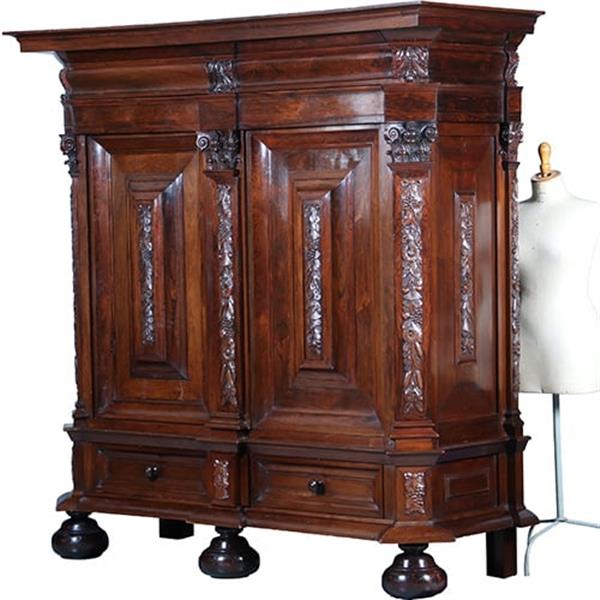 Grote foto rankenkast in palissander met ebben zeer bijzondere uitvoering en kwaliteit ca 1660 no.400905 antiek en kunst stoelen en banken