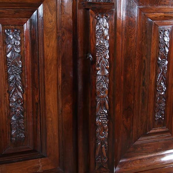 Grote foto rankenkast in palissander met ebben zeer bijzondere uitvoering en kwaliteit ca 1660 no.400905 antiek en kunst stoelen en banken