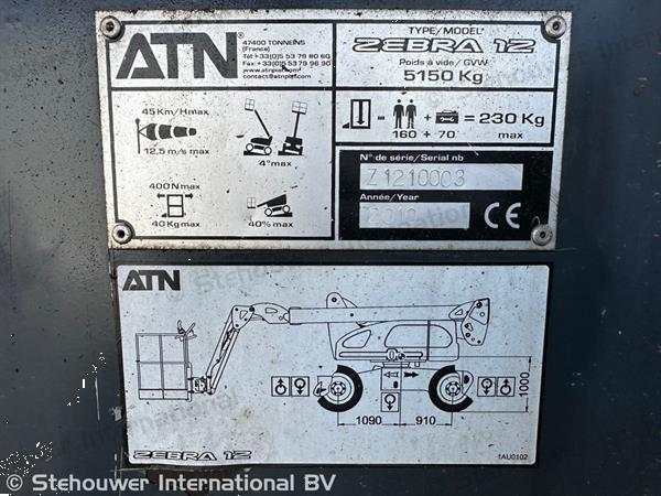 Grote foto atn zebra 12 diesel 4x4 knik telescoop hoogwerker doe het zelf en verbouw hoogwerkers