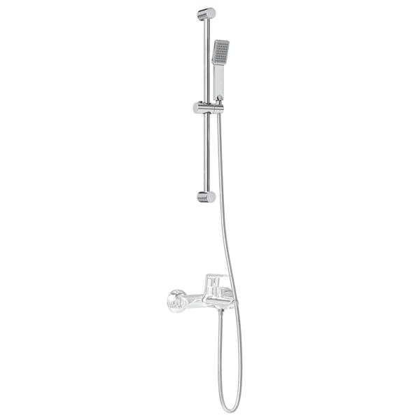 Grote foto vidaxl douchesysteem set chroom 70 cm roestvrij staal doe het zelf en verbouw sanitair