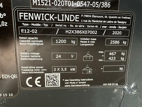 Grote foto vs 22813 elektrische triplex heftruck linde e12 compact agrarisch heftrucks