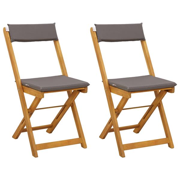 Grote foto vidaxl bistrostoelen voor buiten 2 pcs donkergrijs 40 x 53 x 80 cm tuin en terras tuinmeubelen