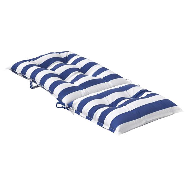Grote foto vidaxl tuinkussen 6 st blauw en wit 120 x 50 x 7 cm stof huis en inrichting woningdecoratie