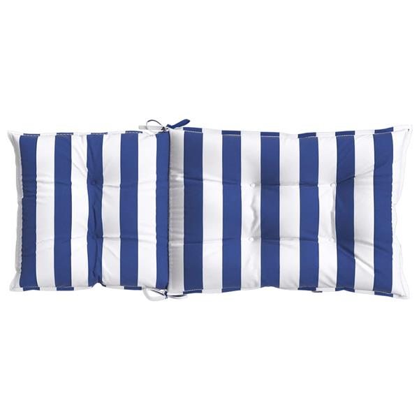 Grote foto vidaxl buiten kussen 4 pcs blauw en wit 120 x 50 x 7 cm stof huis en inrichting woningdecoratie