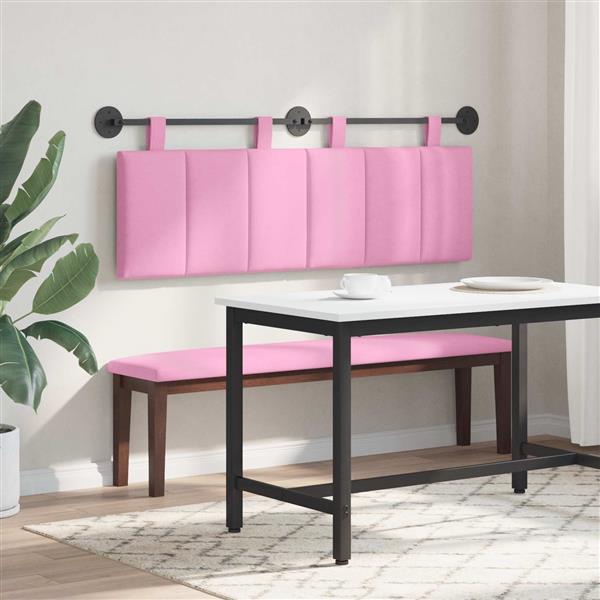 Grote foto vidaxl hangend hoofdbord stof antiek en kunst stoelen en banken