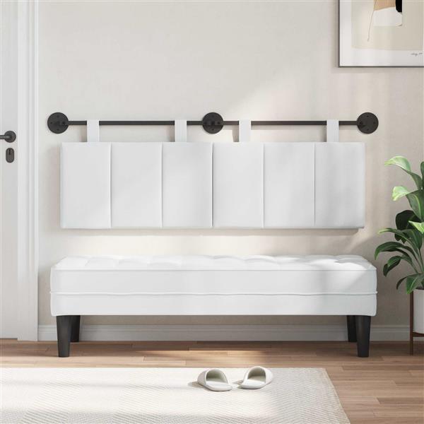 Grote foto vidaxl hangend hoofdbord stof antiek en kunst stoelen en banken