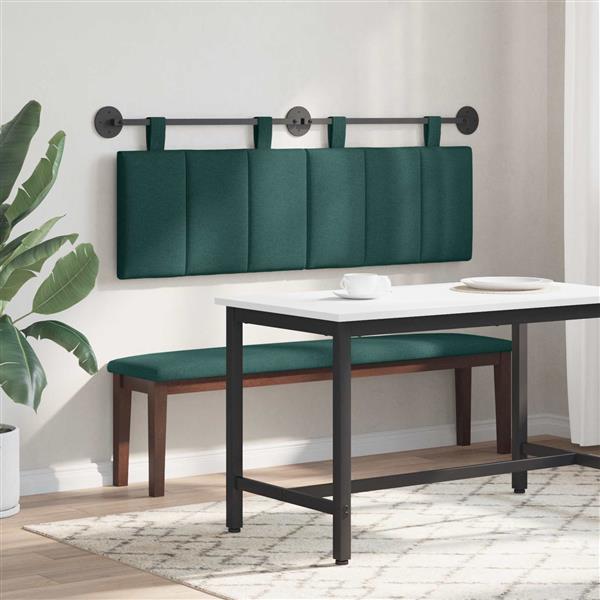 Grote foto vidaxl hangend hoofdbord stof antiek en kunst stoelen en banken