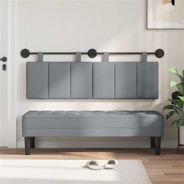 Grote foto vidaxl hangend hoofdbord stof antiek en kunst stoelen en banken