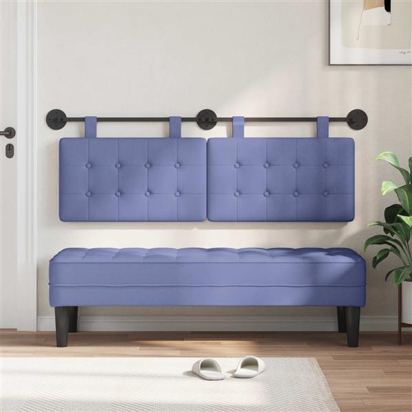 Grote foto vidaxl hangend hoofdbord stof antiek en kunst stoelen en banken