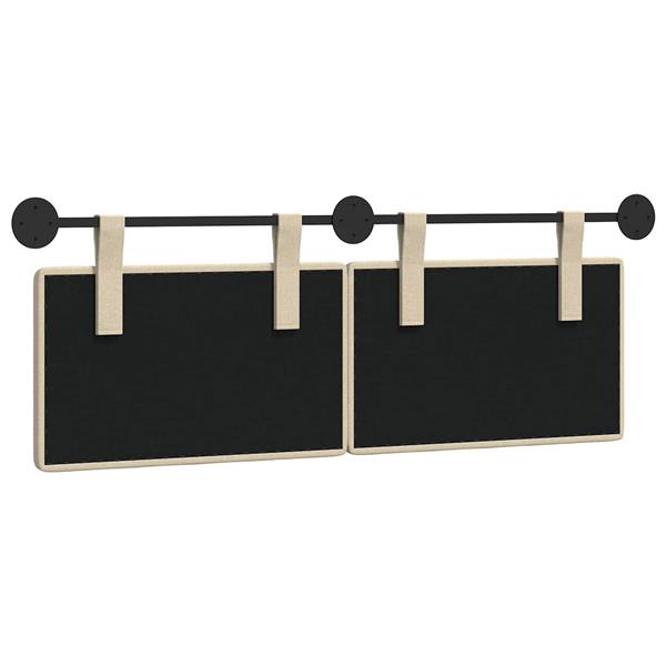 Grote foto vidaxl hangend hoofdbord stof antiek en kunst stoelen en banken