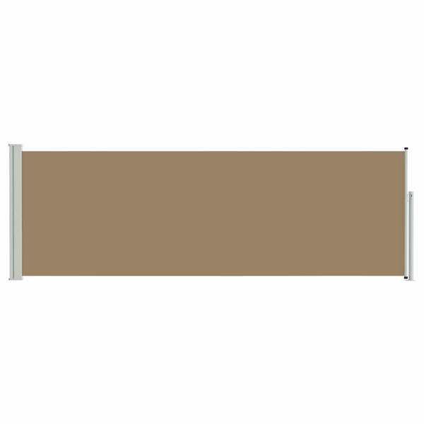 Grote foto vidaxl uittrekbaar zijscherm taupe 300 x 100 cm polyester tuin en terras overige tuin en terras