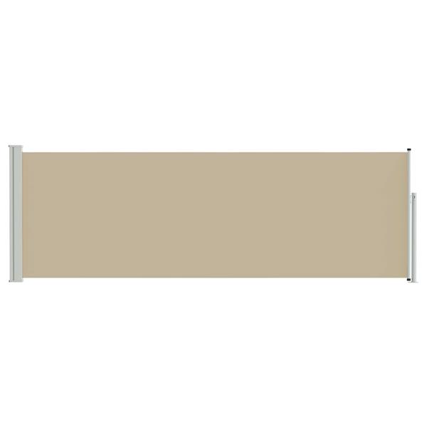Grote foto vidaxl uittrekbaar zijscherm beige 300 x 100 cm polyester tuin en terras overige tuin en terras