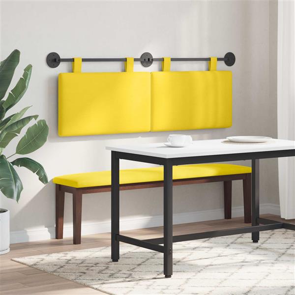 Grote foto vidaxl hangend hoofdbord katoen stof antiek en kunst stoelen en banken