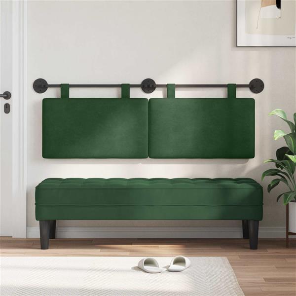 Grote foto vidaxl hangend hoofdbord katoen stof antiek en kunst stoelen en banken
