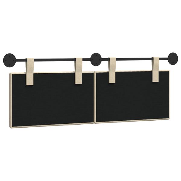 Grote foto vidaxl hangend hoofdbord stof antiek en kunst stoelen en banken