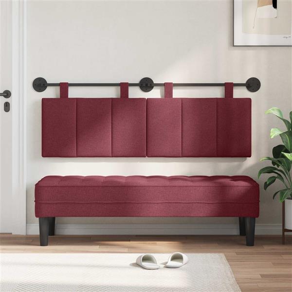 Grote foto vidaxl hangend hoofdbord stof antiek en kunst stoelen en banken