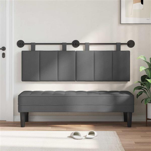 Grote foto vidaxl hangend hoofdbord stof antiek en kunst stoelen en banken