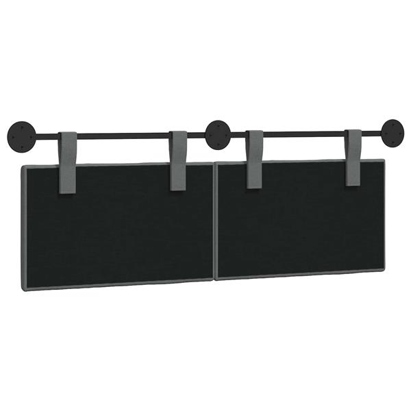 Grote foto vidaxl hangend hoofdbord stof antiek en kunst stoelen en banken