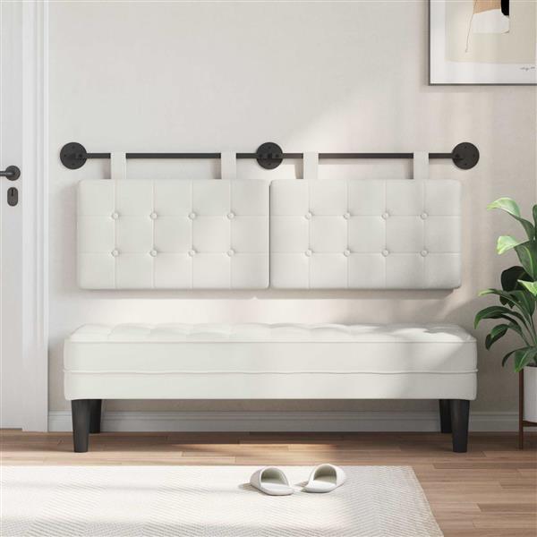 Grote foto vidaxl hangend hoofdbord kunstleer antiek en kunst stoelen en banken