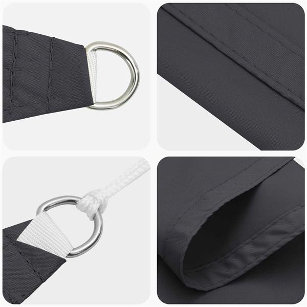 Grote foto vidaxl zonneschaduwzeil zwart 6 x 2 5 m 100 polyester oxford tuin en terras overige tuin en terras
