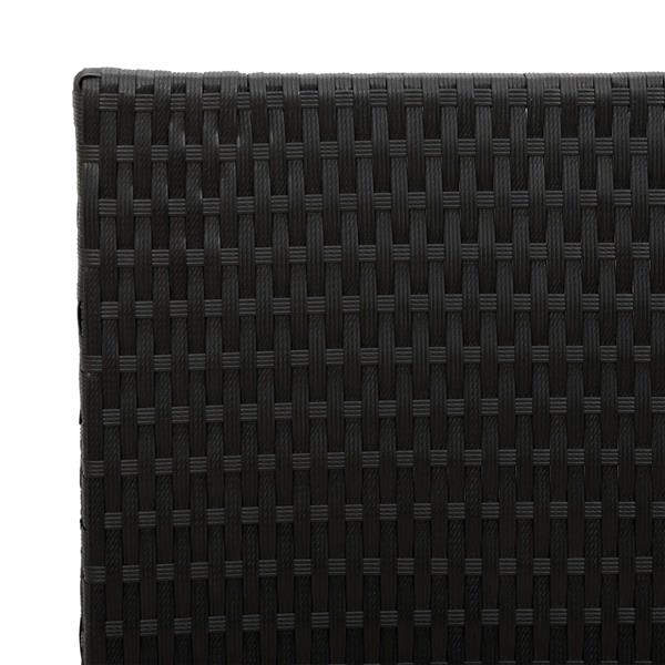Grote foto vidaxl hoge plantenbak zwart 55 x 22 x 70 cm polyrattan tuin en terras overige tuin en terras