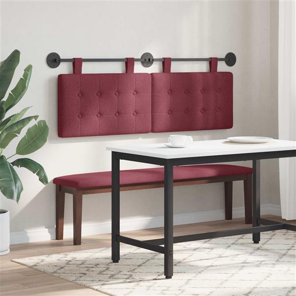 Grote foto vidaxl hangend hoofdbord stof antiek en kunst stoelen en banken