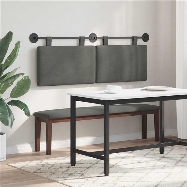 Grote foto vidaxl hangend hoofdbord katoen stof antiek en kunst stoelen en banken