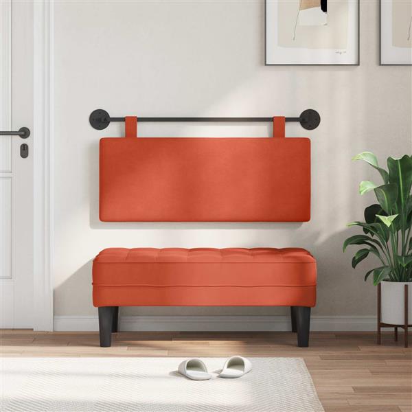 Grote foto vidaxl hangend hoofdbord katoen stof antiek en kunst stoelen en banken