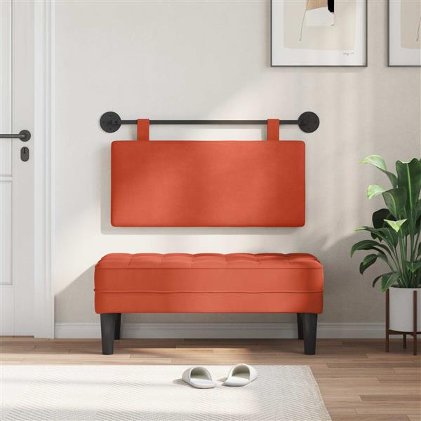 Grote foto vidaxl hangend hoofdbord katoen stof antiek en kunst stoelen en banken
